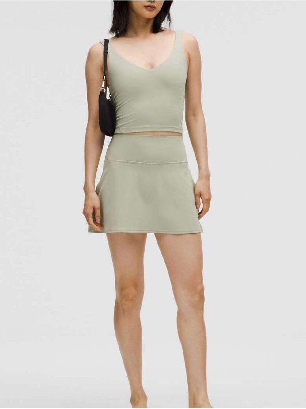 lululemon athletica Sage Green V-Neck Crop Tank & Skort Set
